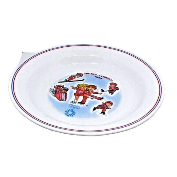 Rare Corelle 1984 Winter Olympics Sports Sarajevo Bowl Dish Campbells Kids VTG - Picture 4 of 4